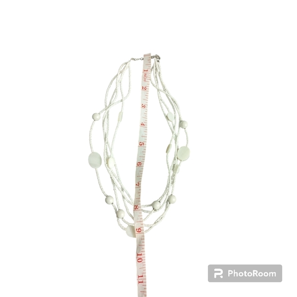 Beaded Necklaces -2. White, Brown. - Picture 4 of 11